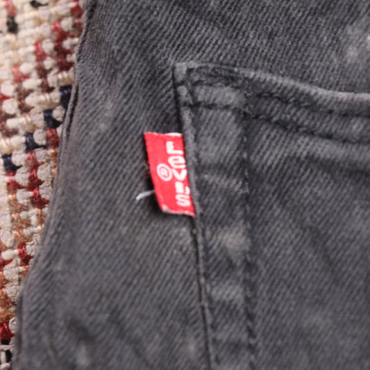 Levi's W30 L28 Straight Leg Black Denim Jeans