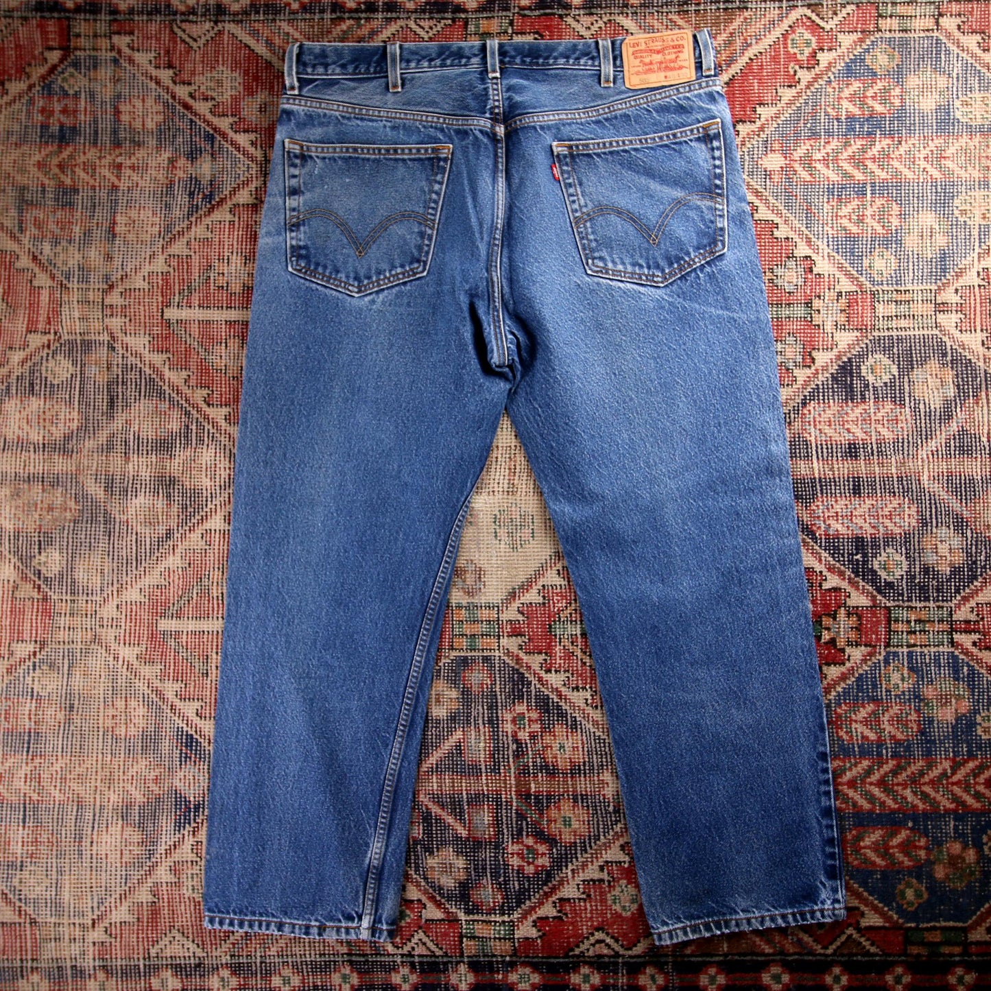 Levi's 505 Red Tab W34 L28 Straight Leg Regular Fit Blue Denim Jeans