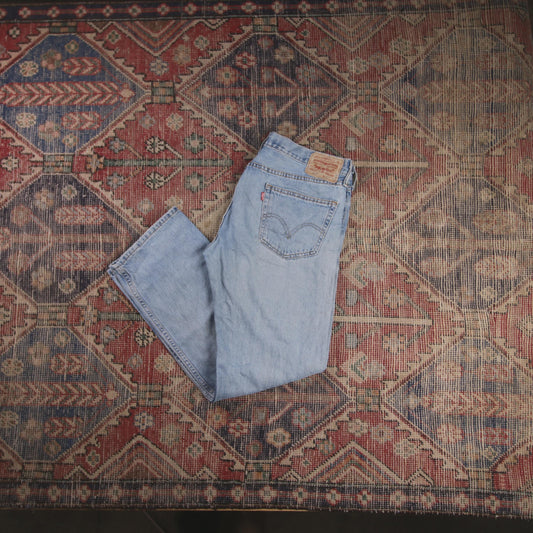 Levi's 505 W34 L29 Straight Leg Regular Fit Blue Denim Jeans