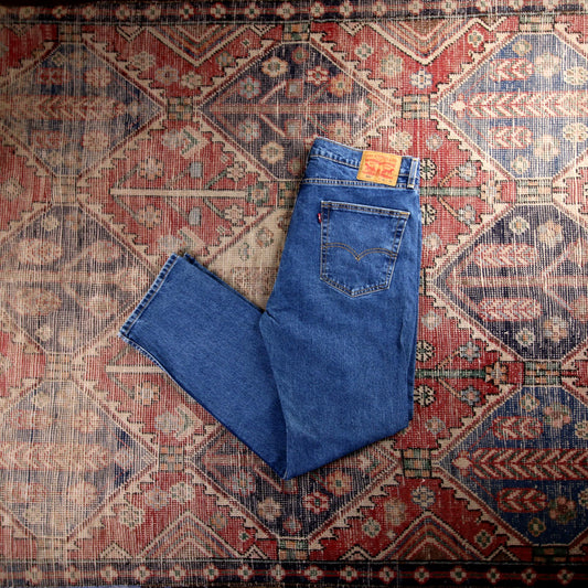 Levi's 505 W36 L29 Straight Leg Regular Fit Blue Denim Jeans