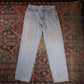 Lee W34 L32 Straight Leg Relaxed Fit Blue Denim Jeans
