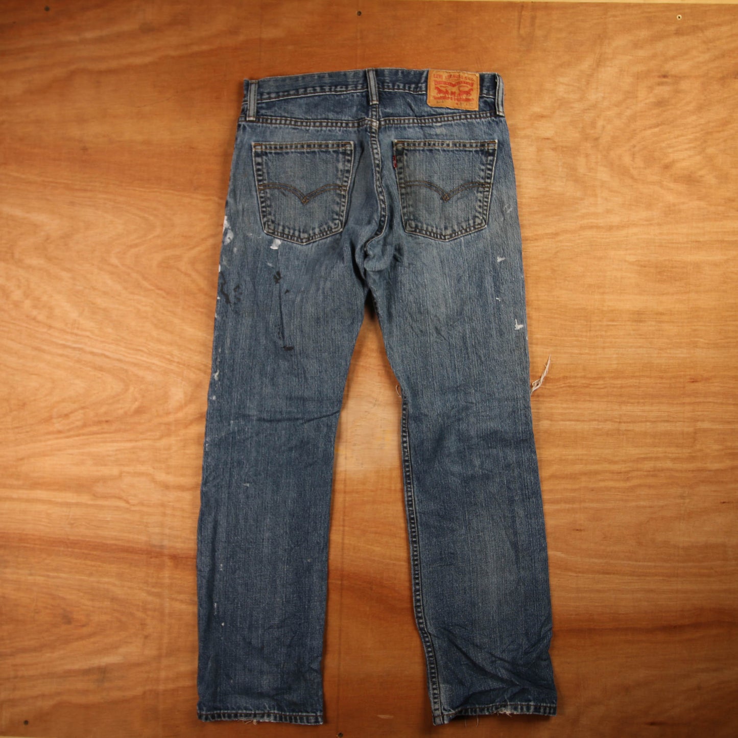 Levi's 514 Red Tab W32 L30 Straight Leg Blue Denim Jeans