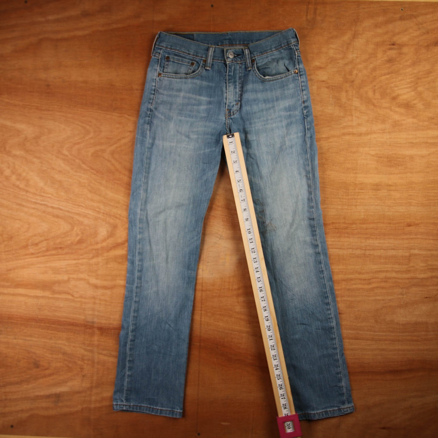 Levi's 514 Red Tab W28 L30 Straight Leg Blue Denim Jeans