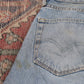 Levi's 505 W36 L31 Straight Leg Regular Fit Classic Ripped Style Blue Denim Jean