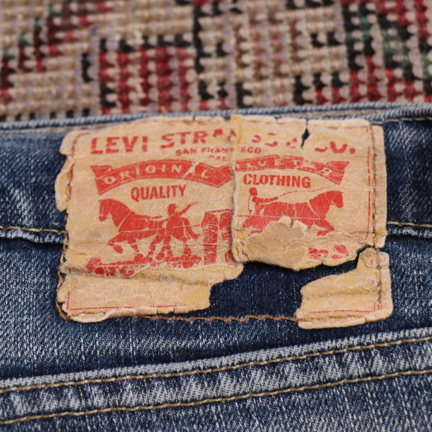 Levi's W36 L27 Straight Leg Loose Fit Blue Denim Jeans