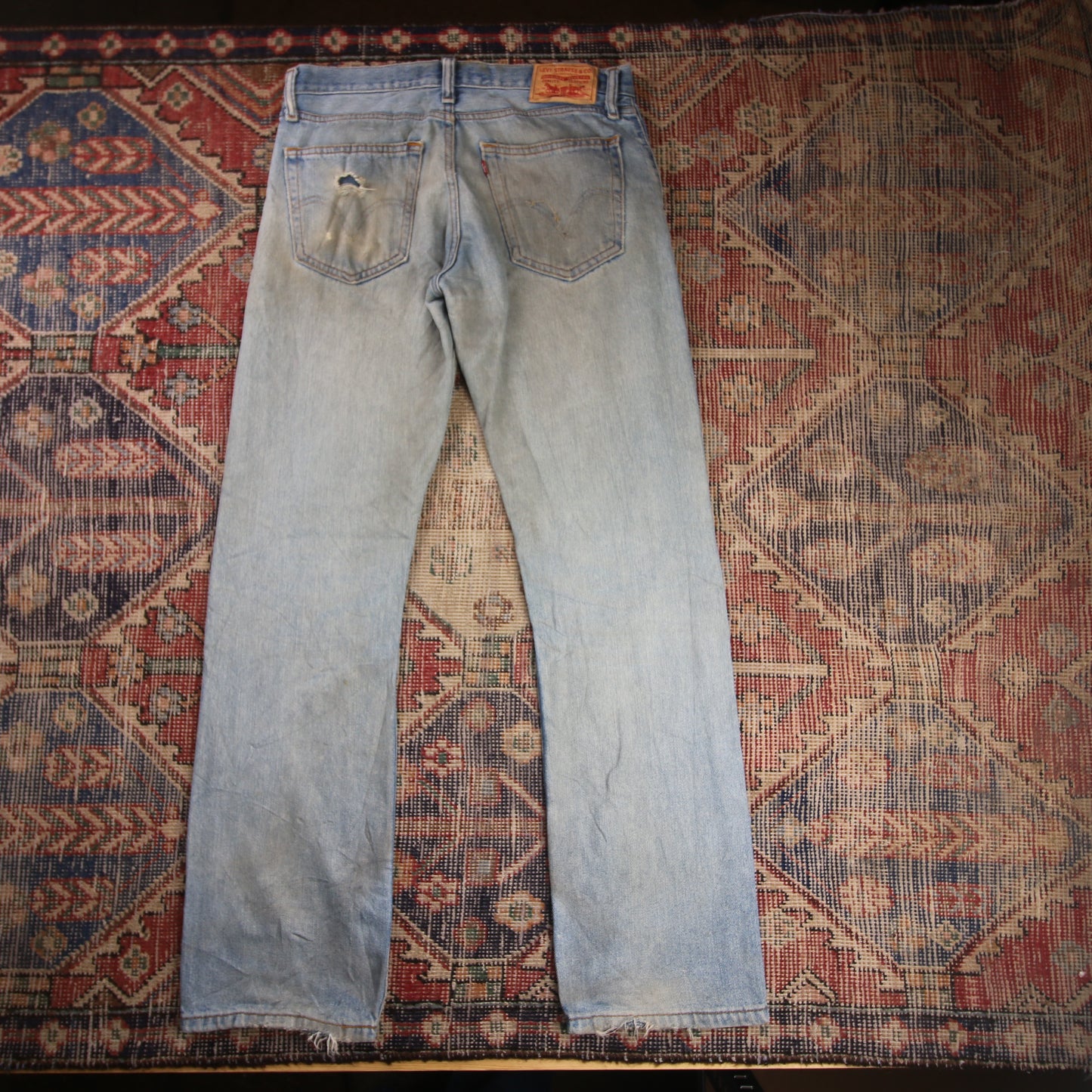 Levi's 505 W32 L32 Straight Leg Regular Fit Blue Denim Jeans