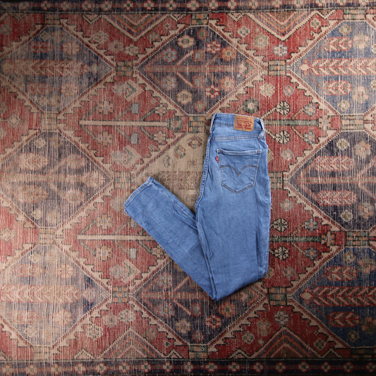 Levi's 721 Red Tab W26 L28 Skinny Blue Denim Jeans