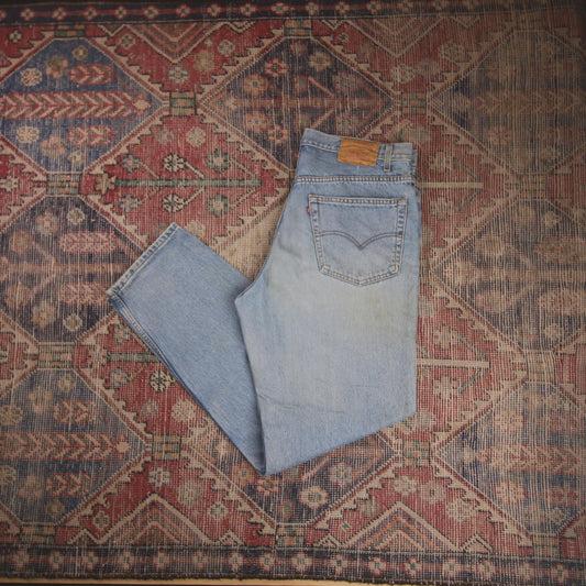 Levi's 550 W38 L34 Tapered Leg Relaxed Fit Blue Denim Jeans