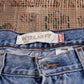 Levi's 505 W34 L30 Straight Leg Regular Fit Classic Ripped Style Blue Denim Jean