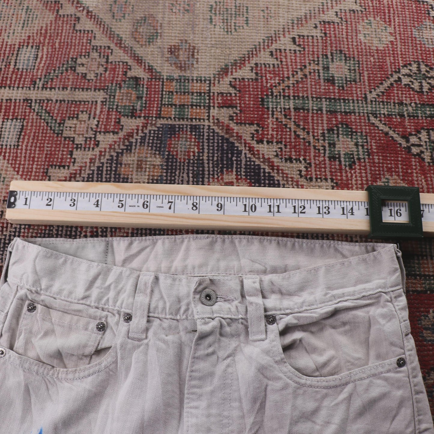 Levi's 501 Red Tab W32 L32 Original Fit Grey Denim Jeans