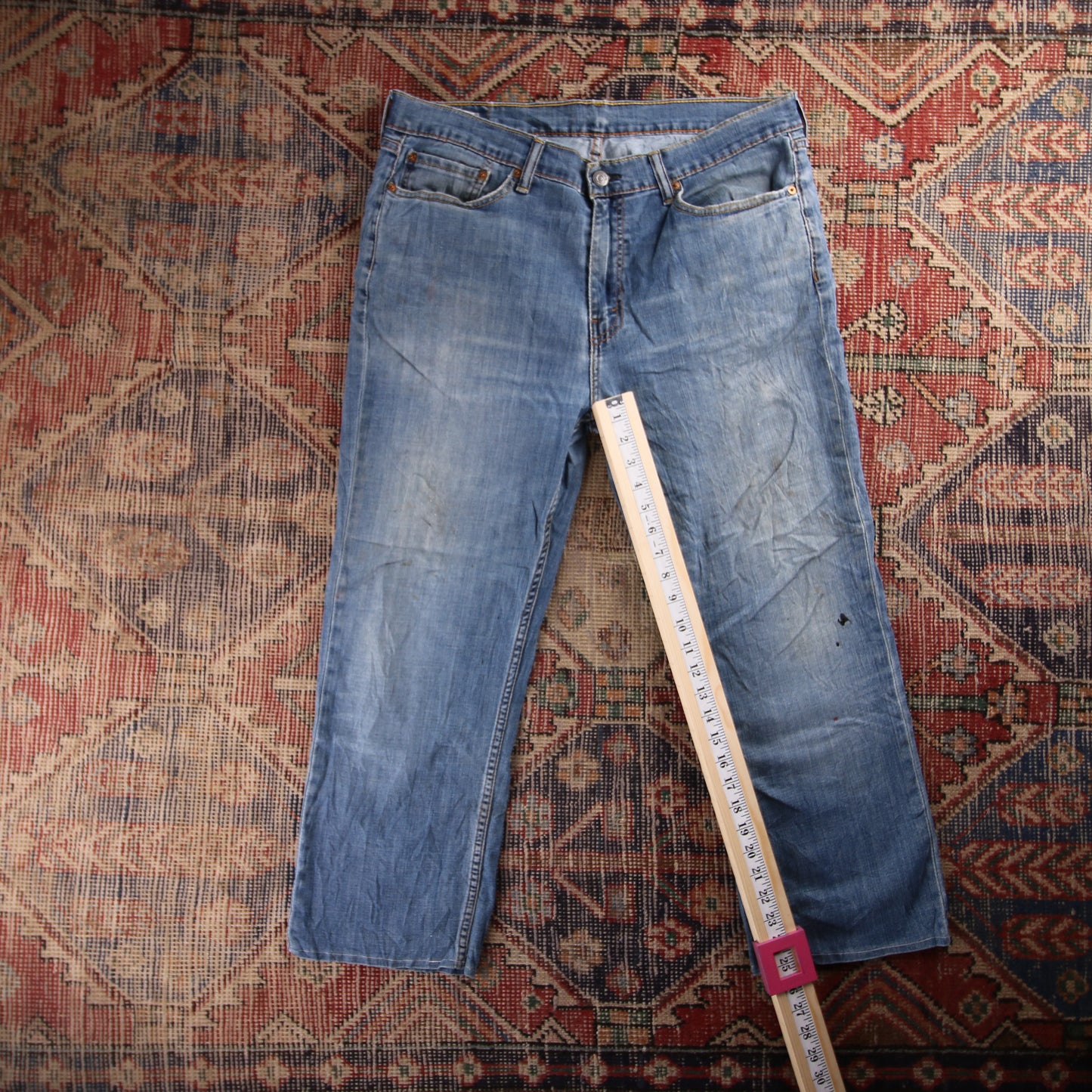 Levi's 550 Red Tab W36 L25 Tapered Leg Relaxed Fit Blue Denim Jeans