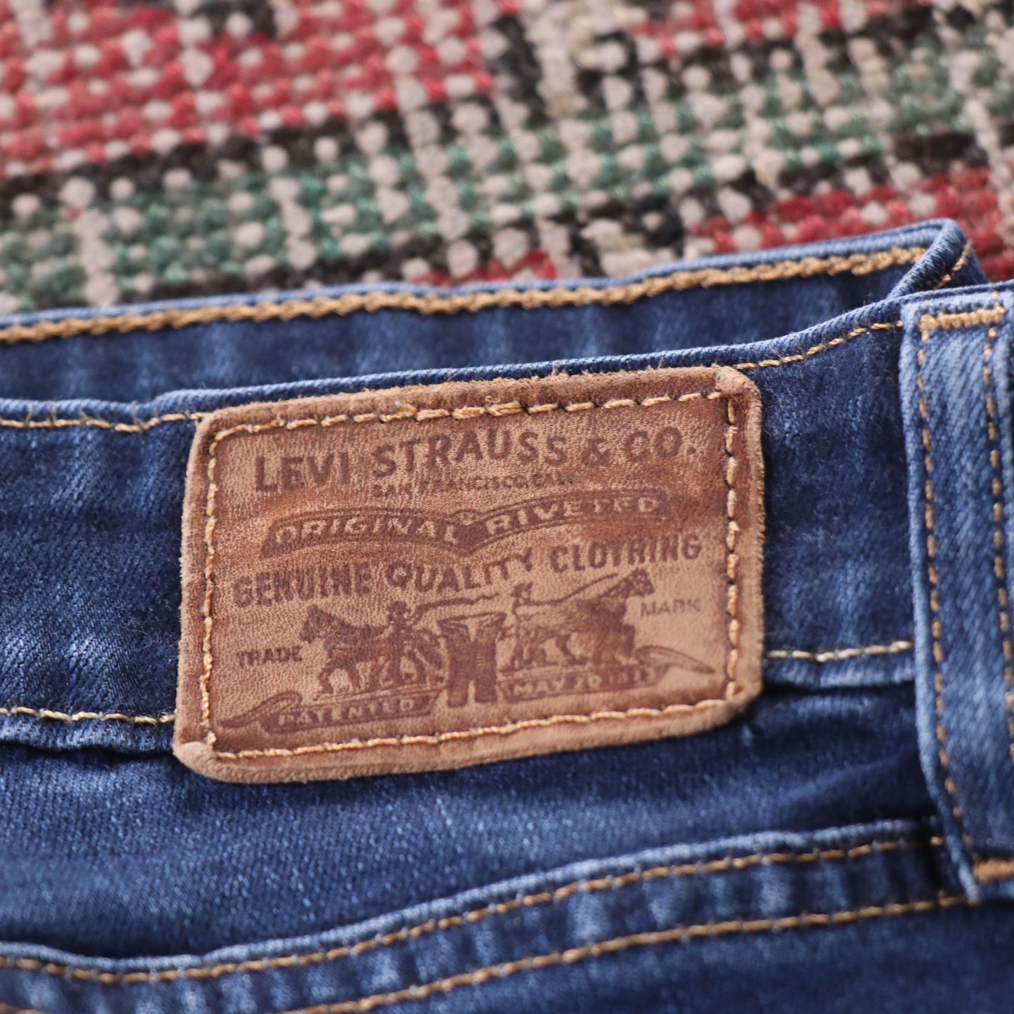 Levi's 711 Red Tab W28 L32 Skinny Blue Denim Jeans
