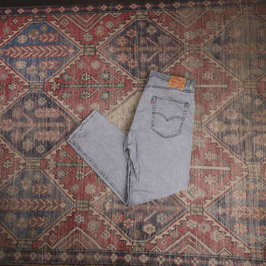 Levi's 505 W34 L27 Straight Leg Regular Fit Grey Denim Jeans