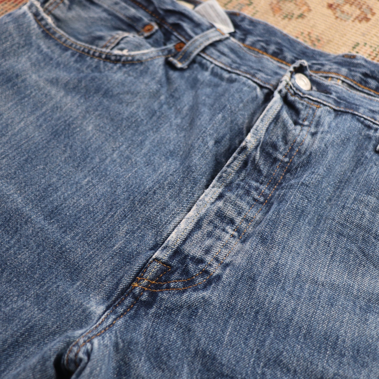 Levi's W38 L29 Straight Leg Loose Fit Blue Denim Jeans