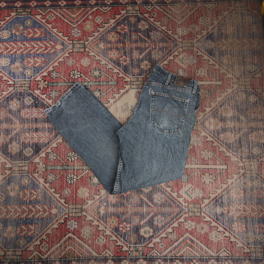 Lee W34 L30 Straight Leg Regular Fit Blue Denim Jeans