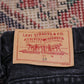 Levi's W22 L25 Tapered Leg Relaxed Fit Black Denim Jeans