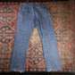 Wrangler W38 L34 Straight Leg Relaxed Fit Blue Denim Jeans