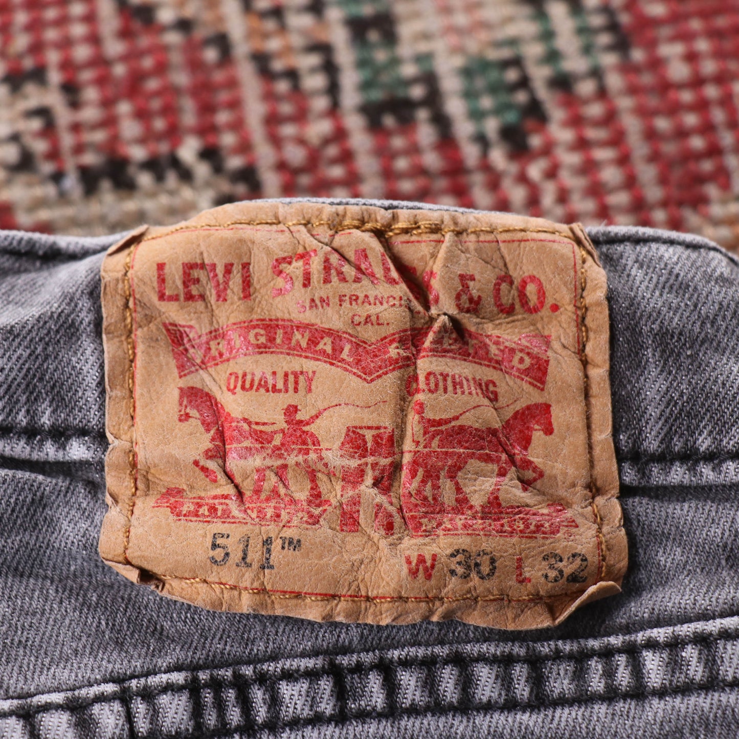 Levi's 511 Red Tab W30 L30 Slim Fit Grey Denim Jeans
