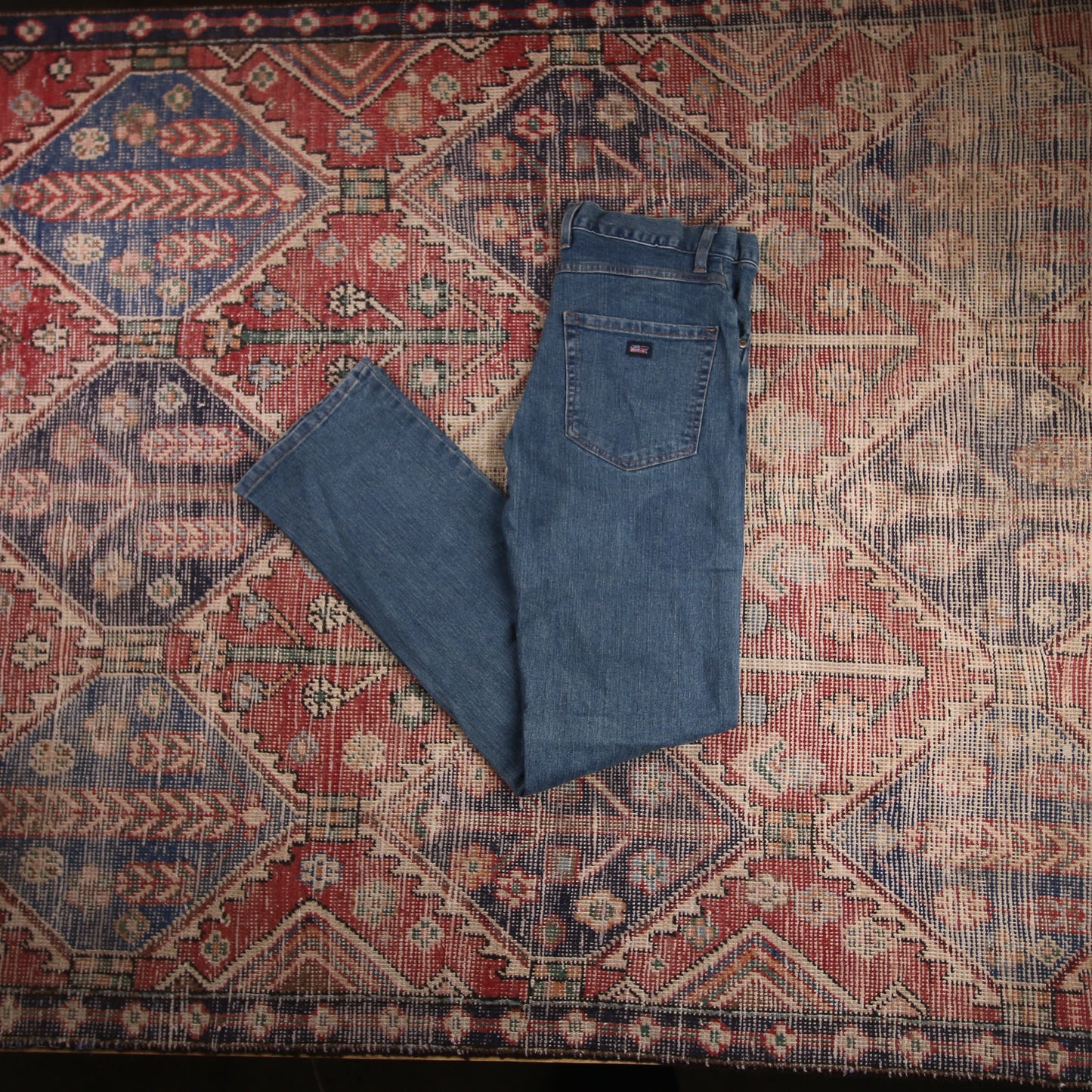 Dickies W32 L34 Straight Leg Blue Denim Trousers