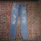 Levi's 511 W34 L32 Slim Fit Classic Ripped Style Blue Denim Jeans