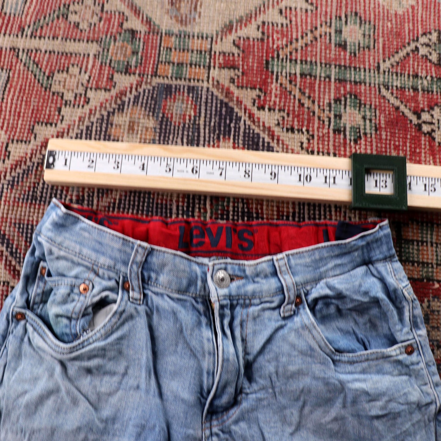 Levi's 514 Red Tab W26 L29 Straight Leg Blue Denim Jeans