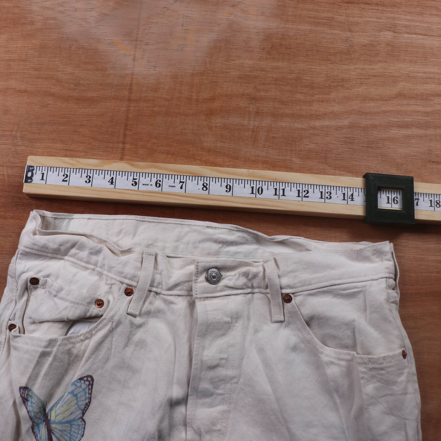 Levi's 505 Orange Tab W36 L30 Straight Leg Regular Fit Blue Denim Jeans