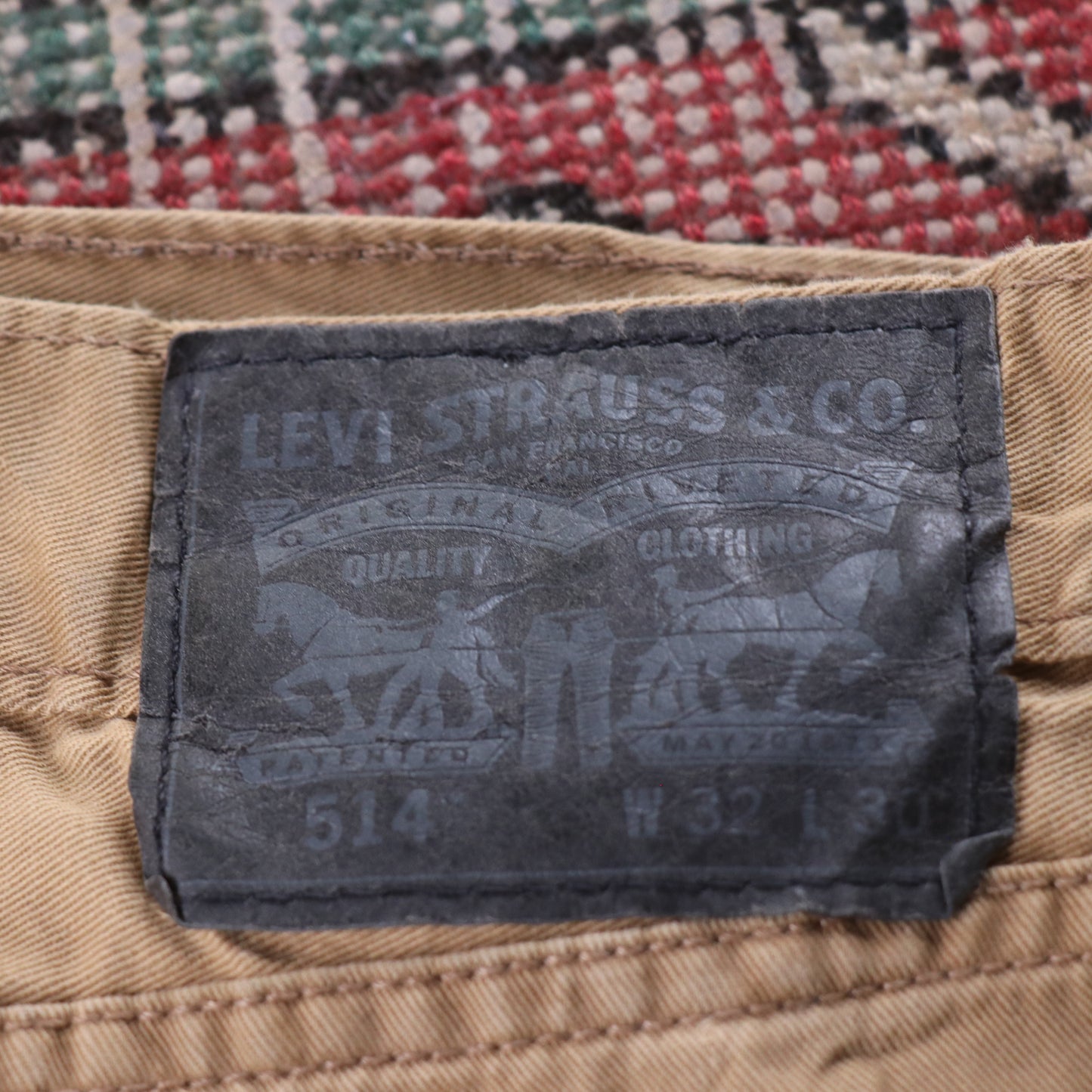 Levi's 514 Red Tab W32 L29 Straight Leg Beige Denim Jeans