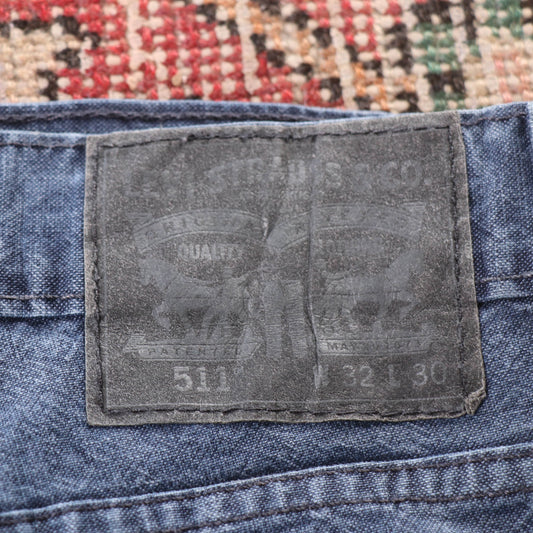 Levi's 511 Black Tab W32 L29 Slim Fit Blue Denim Jeans