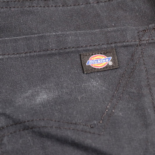 Dickies W36 L29 Straight Leg Black Cotton Blend Trousers