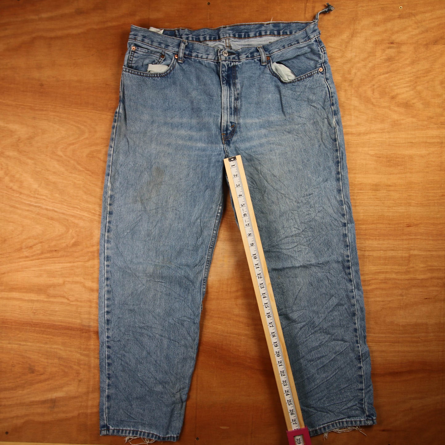 Levi's 550 Red Tab W40 L29 Tapered Leg Relaxed Fit Blue Denim Jeans