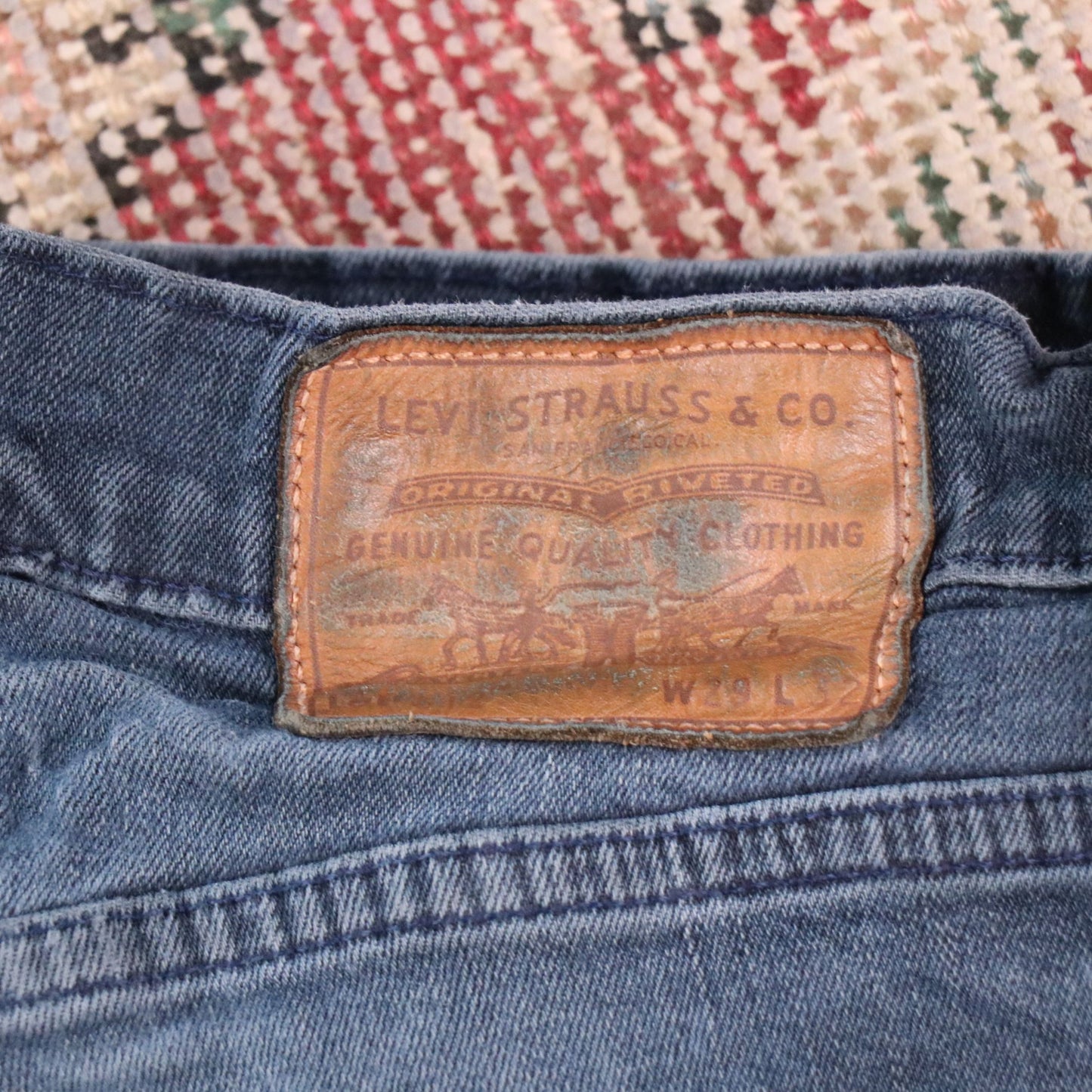 Levi's W24 L30 Tapered Leg Blue Denim Jeans