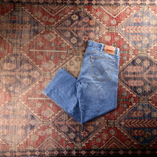 Levi's 505 Red Tab W38 L27 Straight Leg Regular Fit Blue Denim Jeans