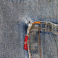 Levi's 550 W34 L28 Tapered Leg Relaxed Fit Classic Ripped Style Blue Denim Jeans
