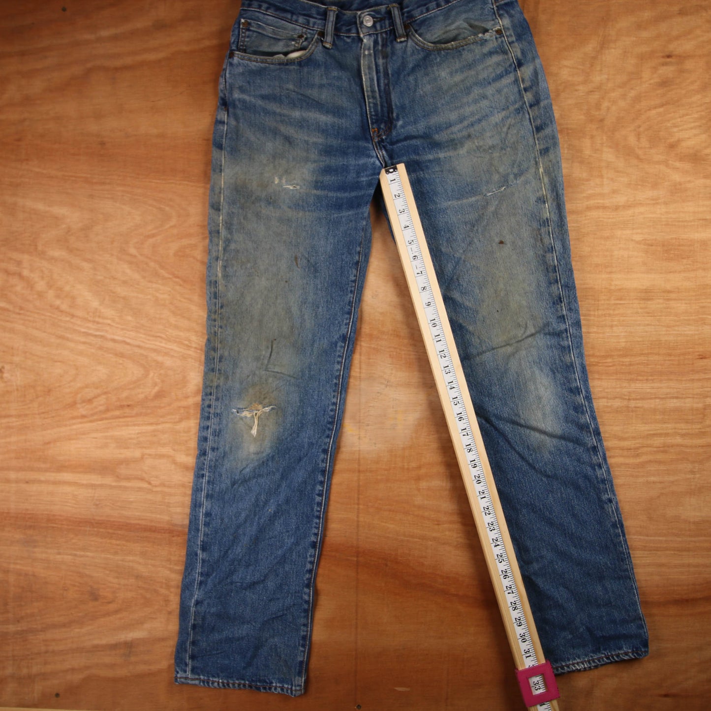 Levi's 514 Red Tab W34 L33 Straight Leg Blue Denim Jeans