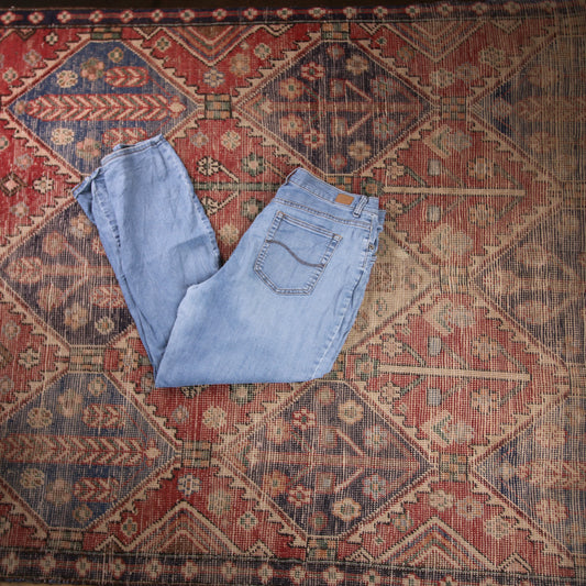 Lee W36 L28 Straight Leg Relaxed Fit Blue Denim Jeans