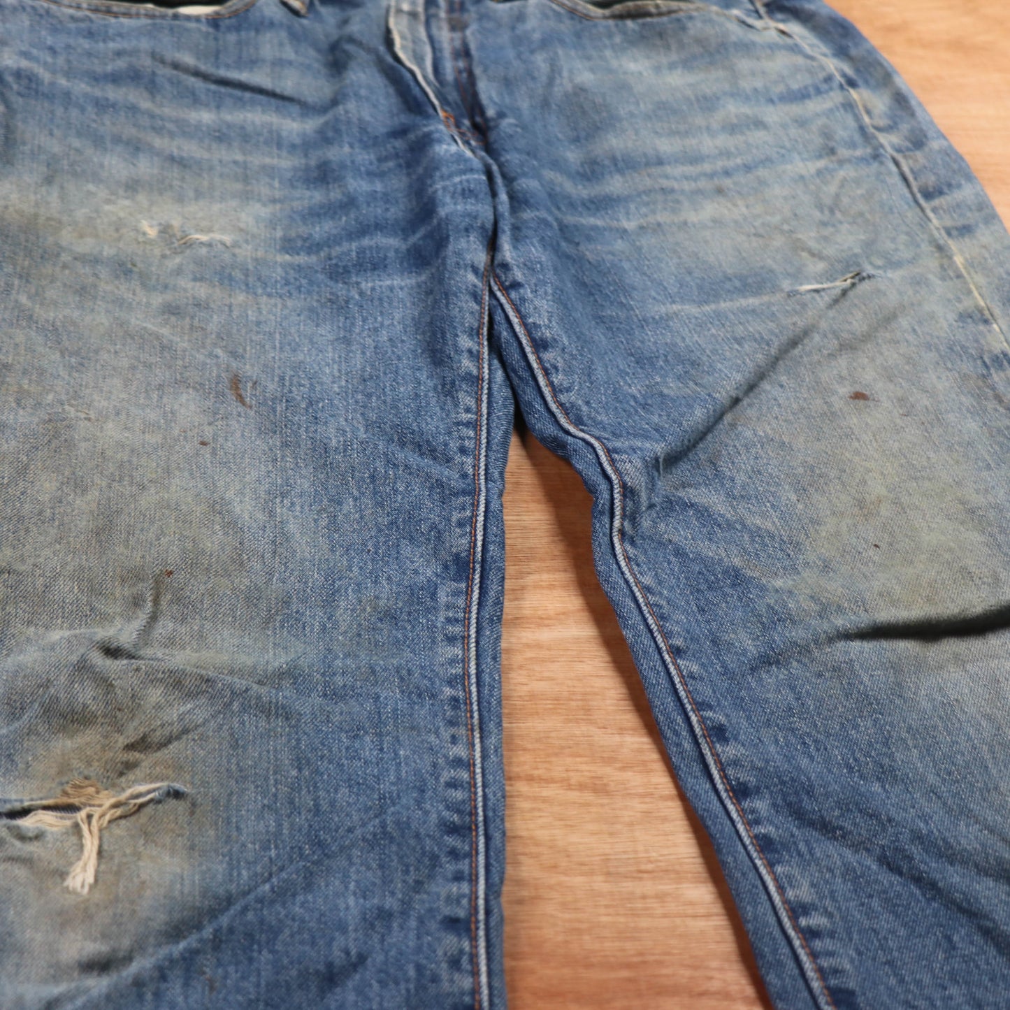 Levi's 514 Red Tab W34 L33 Straight Leg Blue Denim Jeans