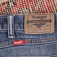 Wrangler W36 L29 Straight Leg Relaxed Fit Blue Denim Jeans