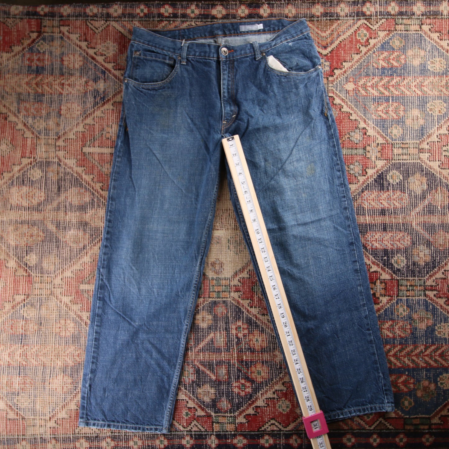 Levi's W36 L31 Bootcut Blue Denim Jeans