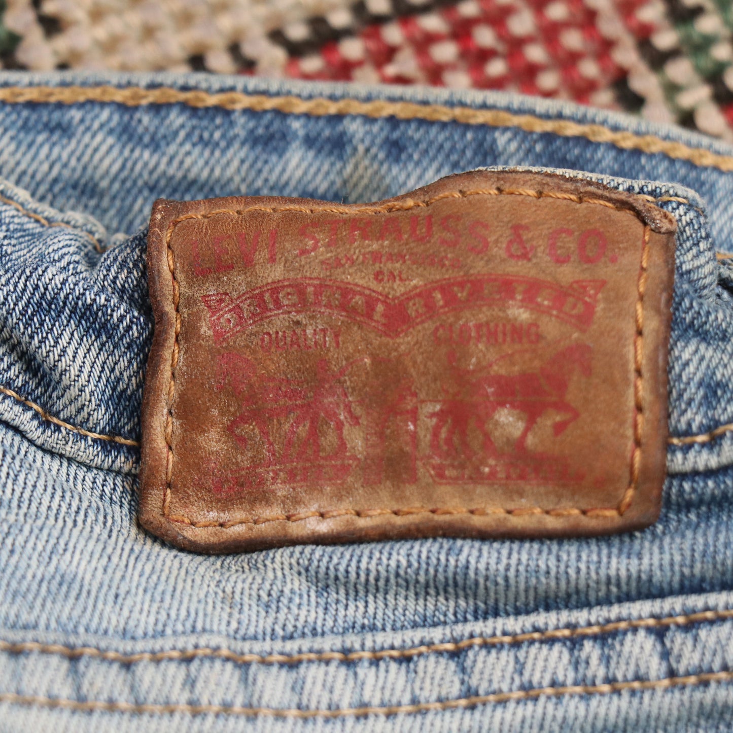 Levi's 712 W26 L31 Straight Leg Blue Denim Jeans
