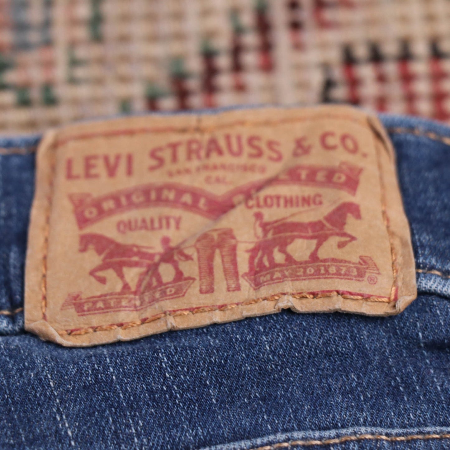 Levi's 720 W26 L26 Skinny Classic Ripped Style Blue Denim Jeans