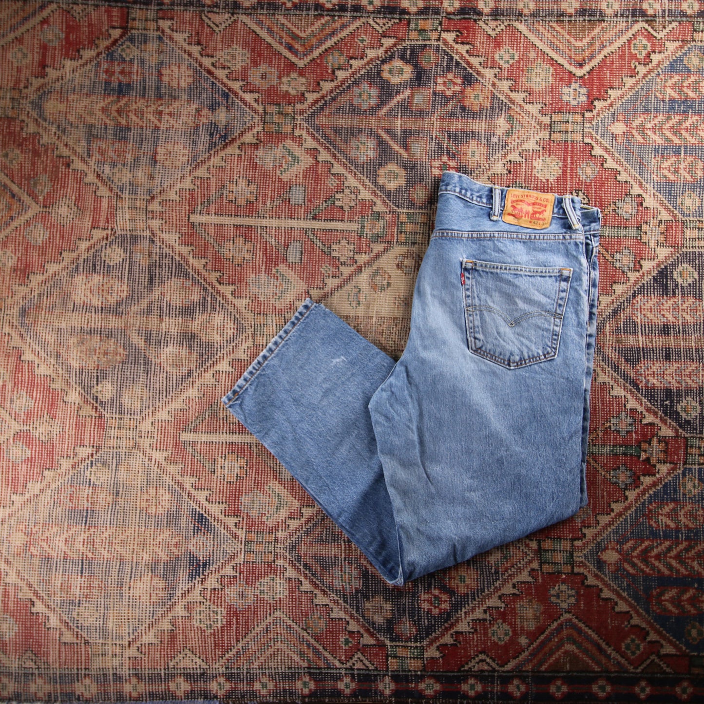 Levi's 550 Red Tab W30 L30 Tapered Leg Relaxed Fit Blue Denim Jeans