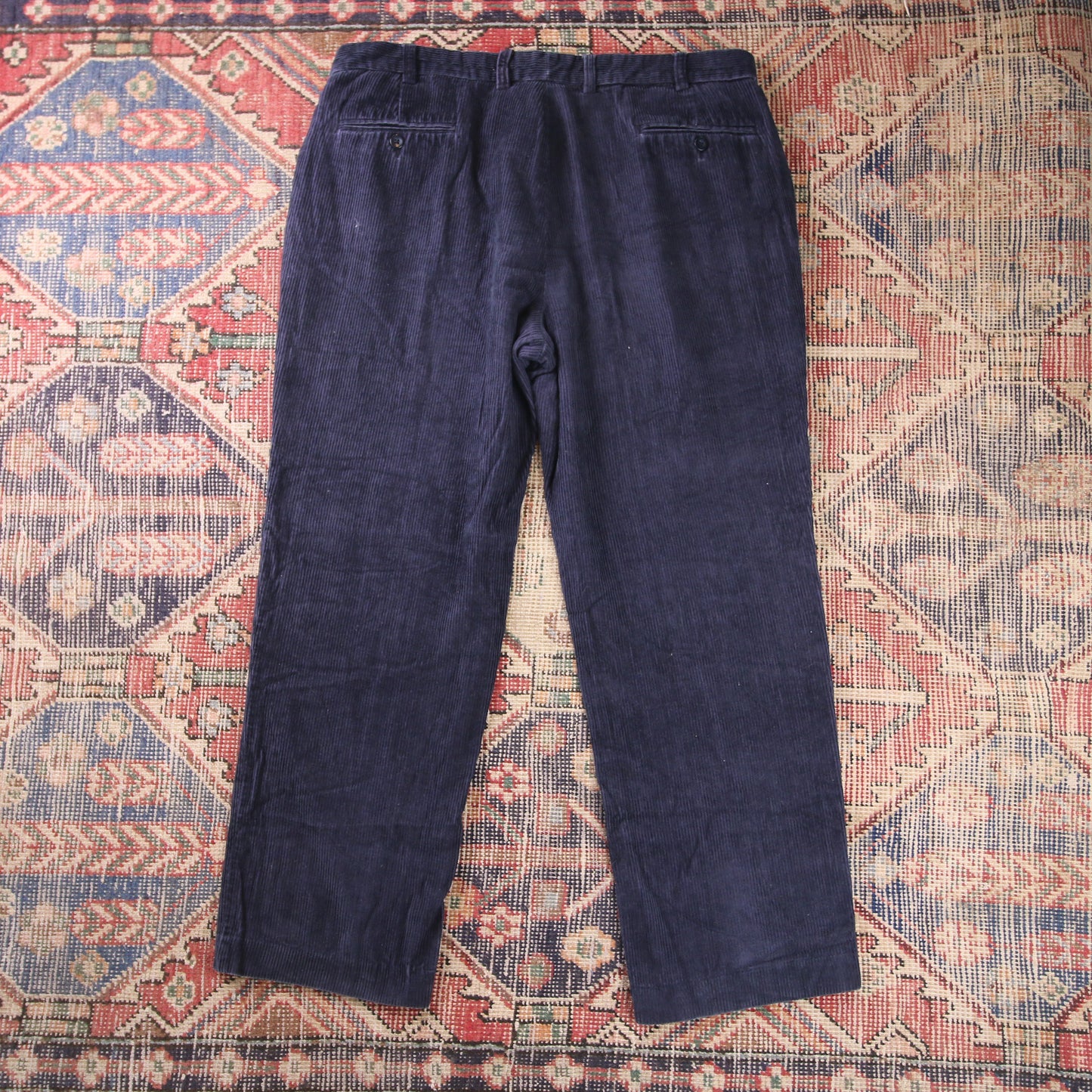 Unbranded W36 L28 Straight Leg Blue Corduroy Trousers