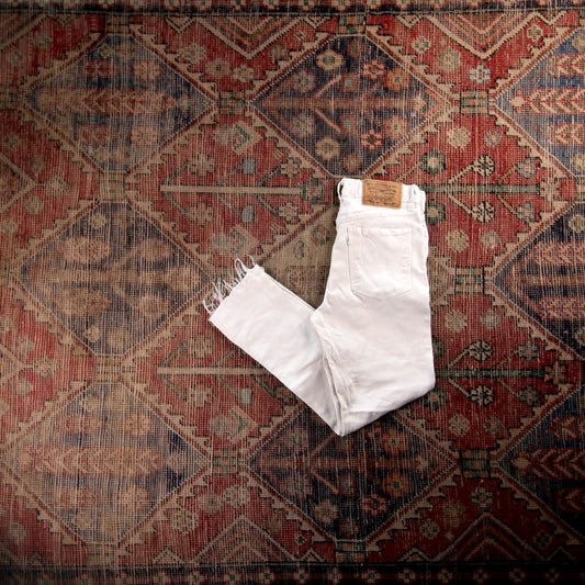 Levi's W32 L24 Skinny White Denim Jeans