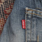 Levi's 514 W30 L30 Straight Leg Classic Ripped Style Blue Denim Jeans