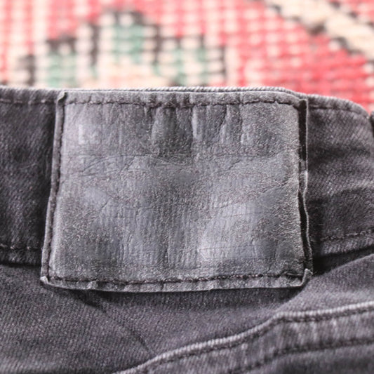 Levi's 721 Red Tab W24 L29 Skinny Classic Ripped Style Black Denim Jeans