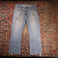 Wrangler W38 L30 Straight Leg Relaxed Fit Blue Denim Jeans