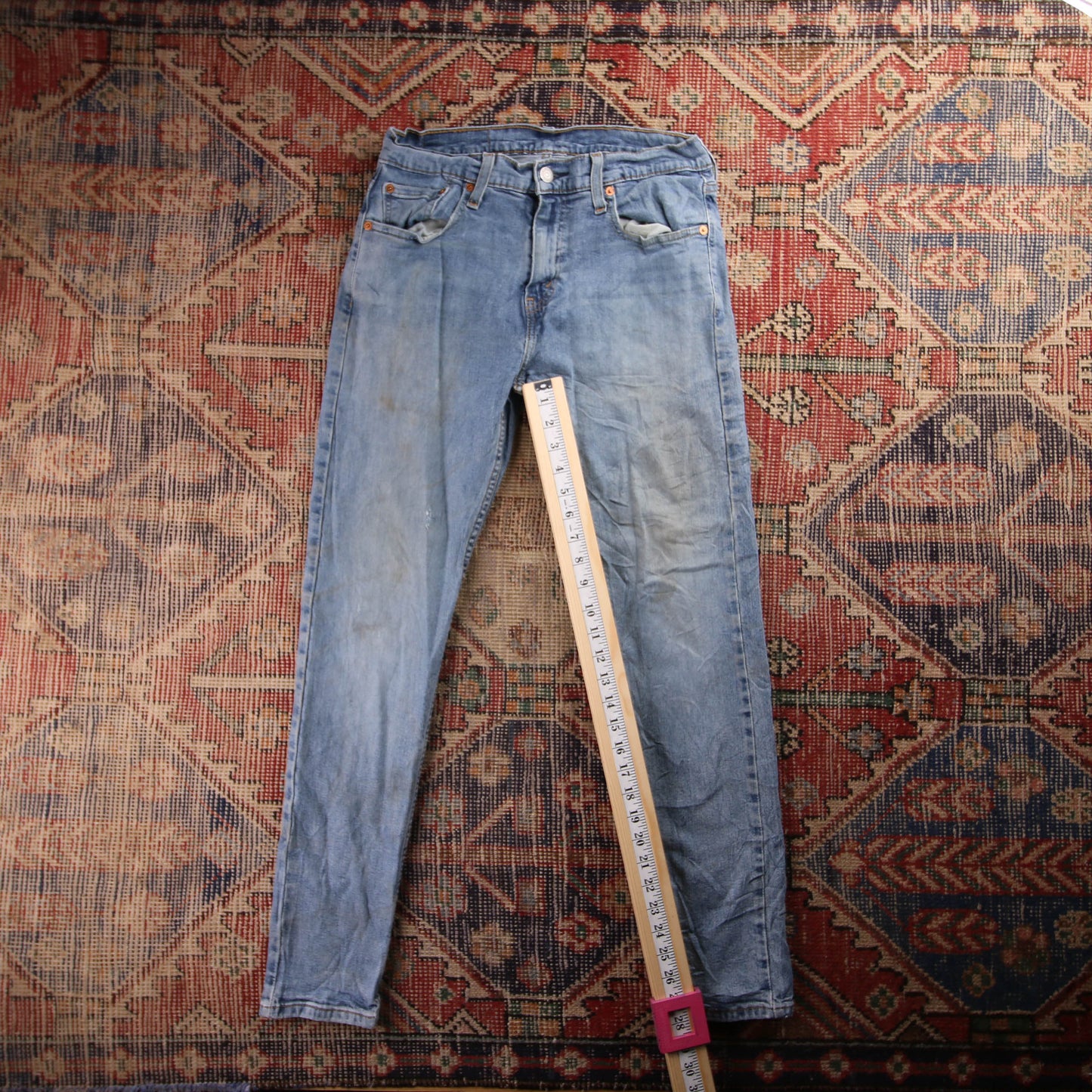 Levi's 512 Red Tab W30 L28 Tapered Leg Slim Fit Blue Denim Jeans