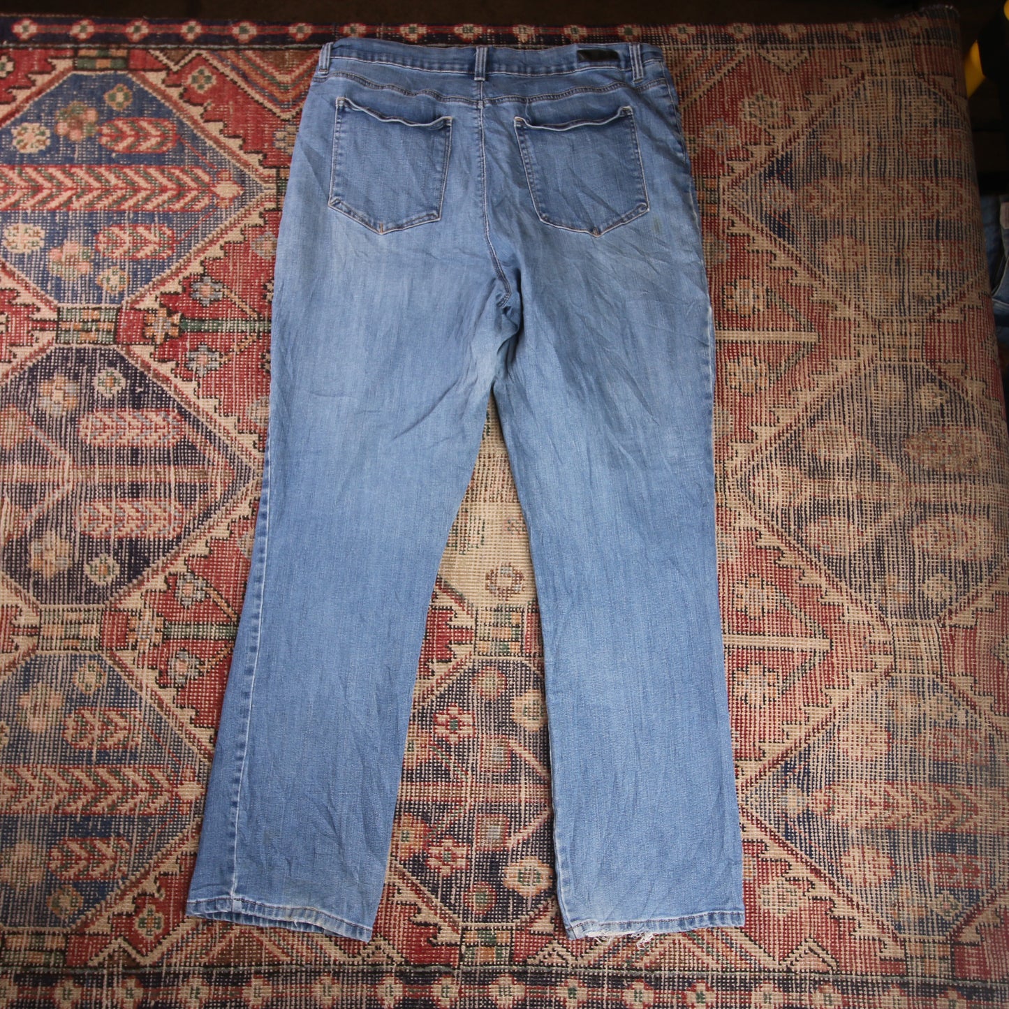 Lee W36 L30 Straight Leg Relaxed Fit Blue Denim Jeans