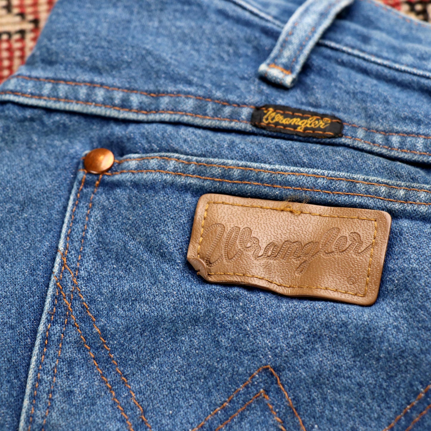 Wrangler W32 L36 Straight Leg Blue Denim Jeans