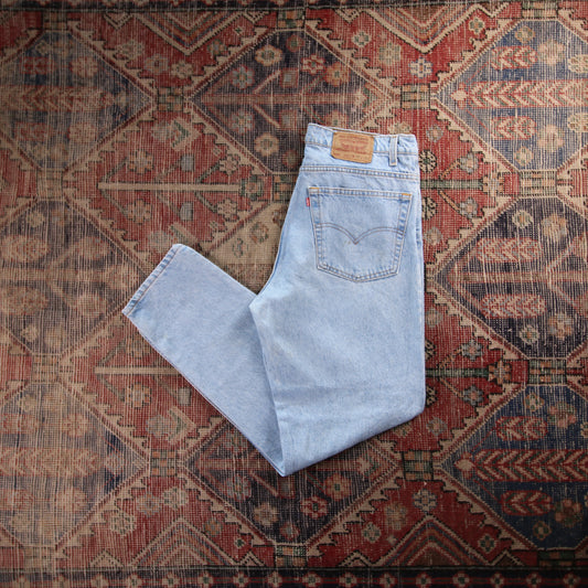 Levi's 550 Red Tab W28 L31 Tapered Leg Relaxed Fit Blue Denim Jeans
